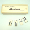 Double 6 Standard Wooden Case Dominoes (Screened)